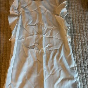 Ark & Co Cream Dress with Subtle Ruffles